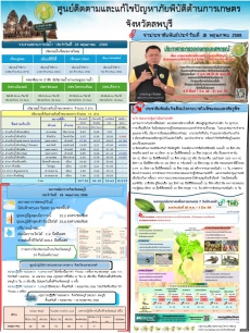 ข่าวประสัมพันธ์ศูนย์ติดตามและแก้ไขปัญหาภัยพิบัติด้านการเกษตร