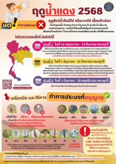 ประชาสัมพันธ์ ประกาศฤดูน้ำแดง พ.ศ. 2568