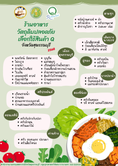 ประชาสัมพันธ์ร้านอาหารวัตถุดิบปลอดภัย