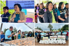 การลงพื้นที่ตรวจเยี่ยมวิสาหกิจชุมชนเกษตรอินทรีย์โพนนาแก้ว