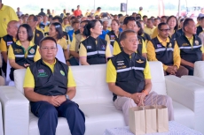 นายประภาสภิญโญชีพผู้ตรวจราชการกระทรวงเกษตรและสหกรณ์เข้าร่วมพิธีเปิดโครงการผลิต