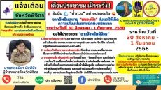 แจ้งเตือนประชาชนเฝ้าระวัง
