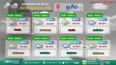 พยากรณ์อากาศ24ชั่วโมงจังหวัดภูเก็ตวันที่
