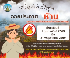 จังหวัดลำพูนออกประกาศเรื่องห้ามบุคคลทำการเผาในที่โล่ง