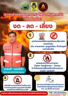 งดลดเลี่ยงหยุดเผาทุกกรณีหยุดเผาในทุกพื้นที่