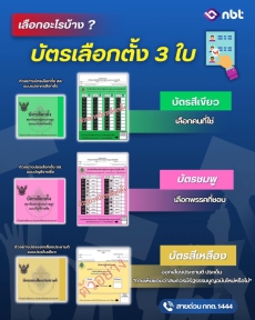 บัตรเลือกตั้ง 3 ใบ เลือกอะไรบ้าง