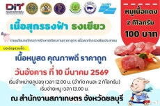 เนื้อสุกร ธงฟ้า ธงเขียว