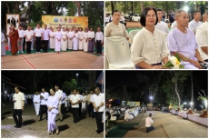 พิธีทำวัตรสวดมนต์เย็นและเวียนเทียน