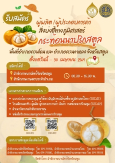 จังหวัดสตูลรับสมัครผู้ผลิตผู้ประกอบการค้า