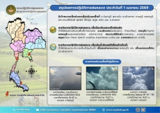 สรุปผลการปฏิบัติการฝนหลวง ประจำวันที่ 1 เมษายน 2569