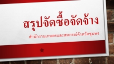 สรุปผลการดำเนินการจัดซื้อจัดจ้างในรอบ เดือนมีนาคม 2569