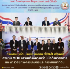 กรมพัฒนาที่ดินจับมือสถาบันCIRADฝรั่งเศส