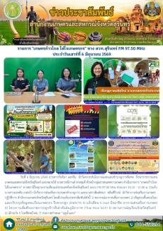 รายการเกษตรก้าวไกลใส่ใจเกษตรกรทางสวท.สุรินทร์