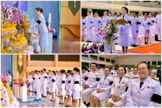 พิธีถวายเครื่องราชสักการะและวางพานพุ่ม