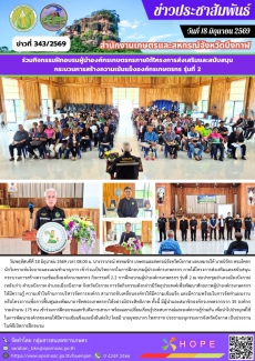 ร่วมเป็นวิทยากรในการฝึกอบรมผู้นำองค์กรเกษตรกร