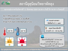 อุตุนิยมวิทยาพัทลุง ประจำวัน 11 สิงหาคม 2569