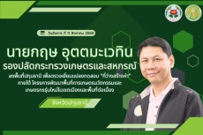 นายกฤษอุตตมะเวทินรองปลัดกระทรวงเกษตรและสหกรณ์ลงพื้นที่ตรวจแปลงทดสอบ