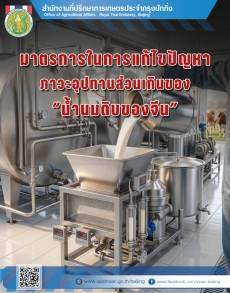 มาตรการในการแก้ไขปัญหาภาวะอุปทานส่วนเกินของน้ำนมดิบของจีน
