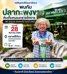 ปลากระพงขาว จากดินเค็มหนองกราดโคราช