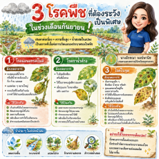 3 โรคพืชที่ต้องระวังเป็นพิเศษในช่วงเดือนกันยายน!