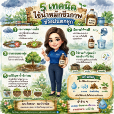 สรุปง่าย ๆ: 5 เทคนิคใช้น้ำหมักชีวภาพช่วงฝนตกชุก