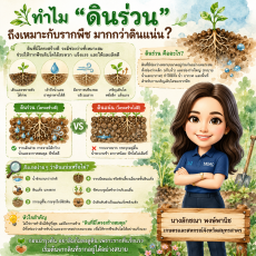 ทำไม “ดินร่วน” ถึงเหมาะกับรากพืชมากกว่าดินแน่น ?