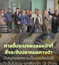 ศาลสั่งกรมประมงดับวิกฤตปลาหมอคางดำใน