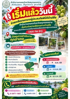 ช่วยเหลือเกษตรกรผู้ประสบภัยพิบัติด้านพืช