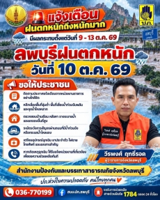 แจ้งเตือนฝนตกหนักถึงหนักมาก