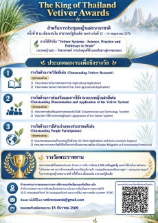 ประชาสัมพันธ์การส่งผลงานเกี่ยวกับหญ้าแฝกเพื่อชิงรางวัล