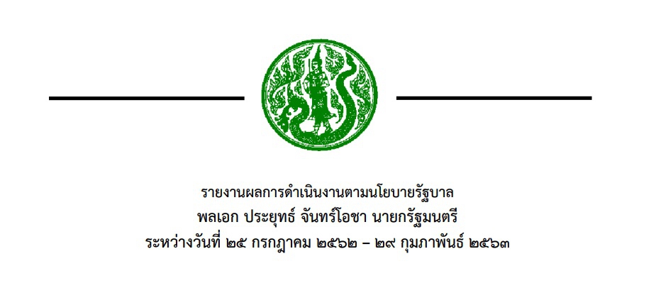 ผลงานของกระทรวงเกษตรและสหกรณ์