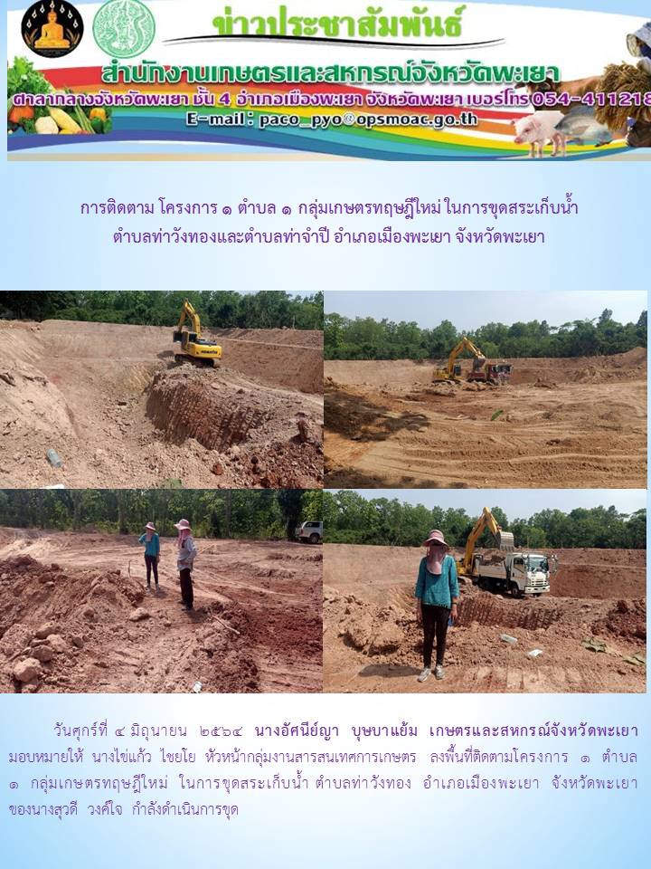 การติดตามโครงการ1ตำบล1กลุ่มเกษตรทฤษฎีใหม่