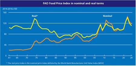 รายงานดัชนีราคาอาหารโลกของ FAO ประจำเดือนกุมภาพันธ์ 2567