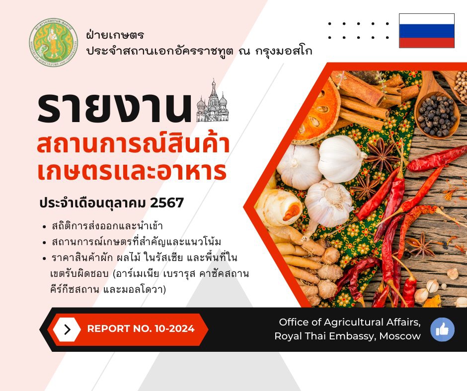 รายงานสถานการณ์การค้าสินค้าเกษตร