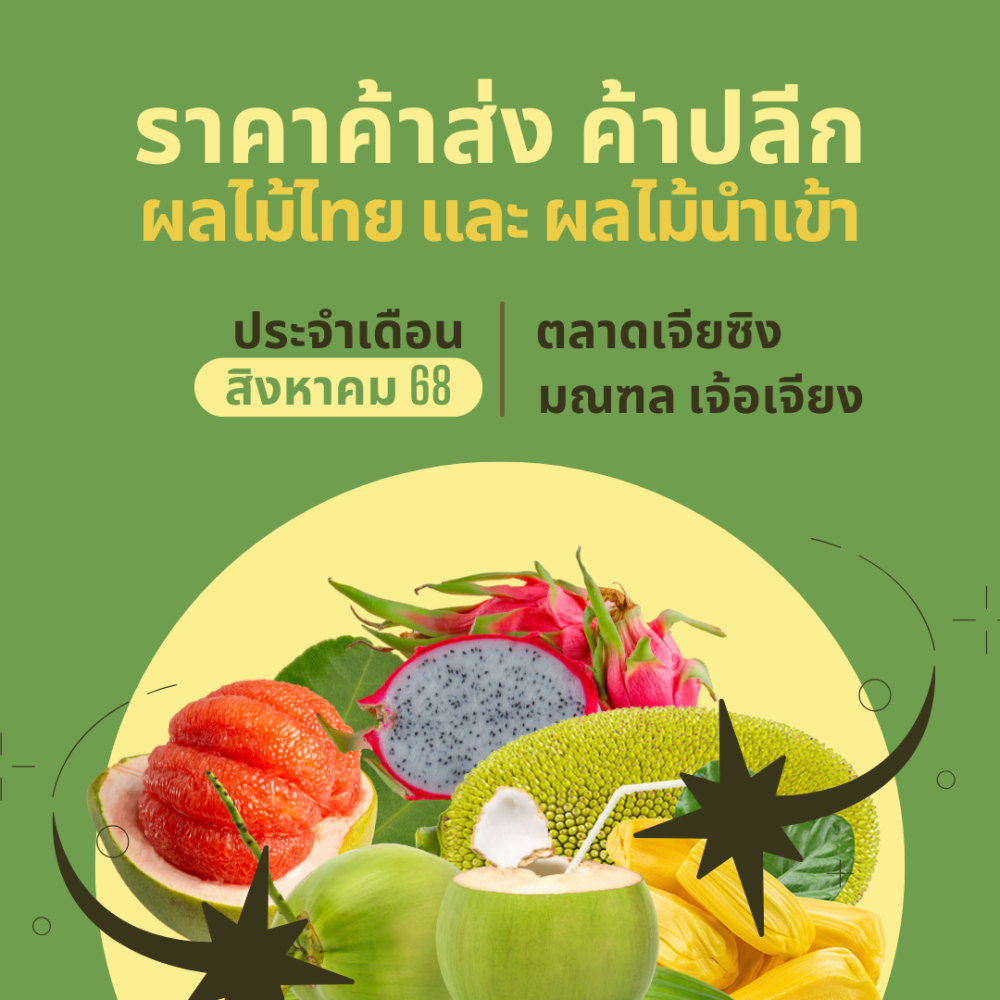 ข้อมูลราคาค้าส่ง-ค้าปลีกผลไม้ไทยและผลไม้นำเข้าของประเทศจีน