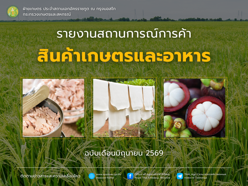 รายงานสถานการณ์สินค้าเกษตรและอาหาร
