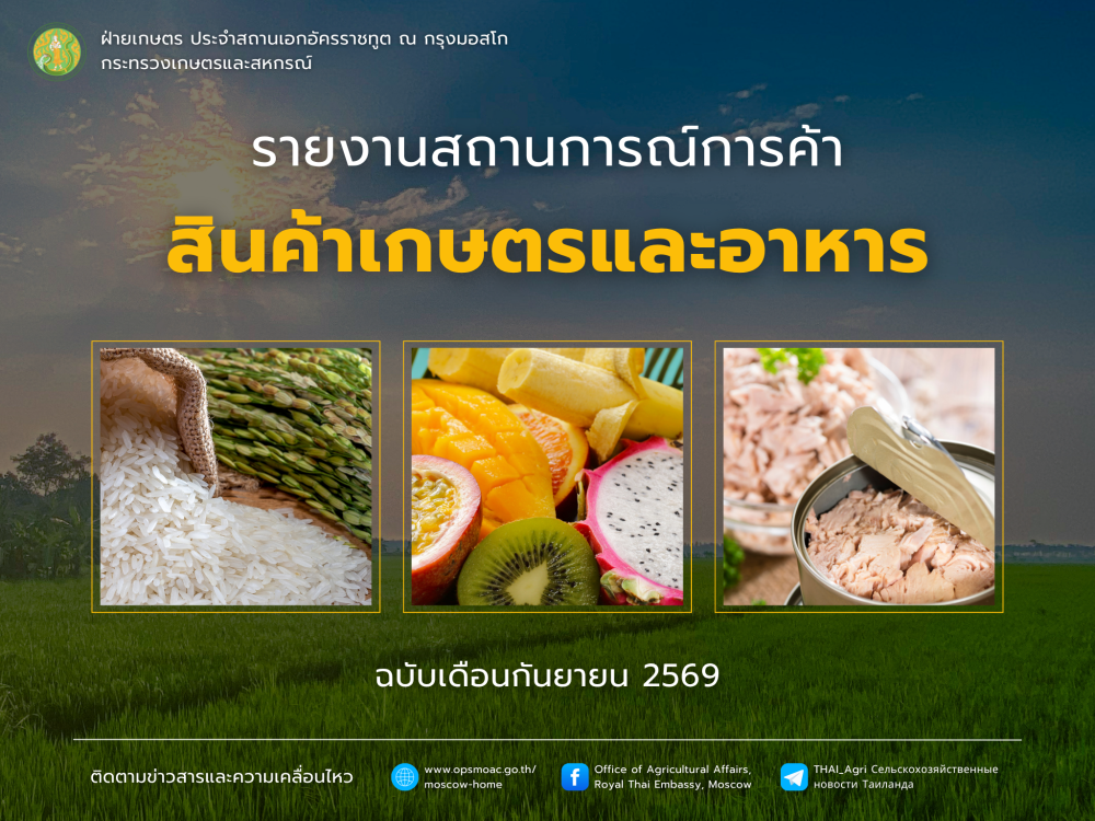รายงานสถานการณ์สินค้าเกษตรและอาหาร