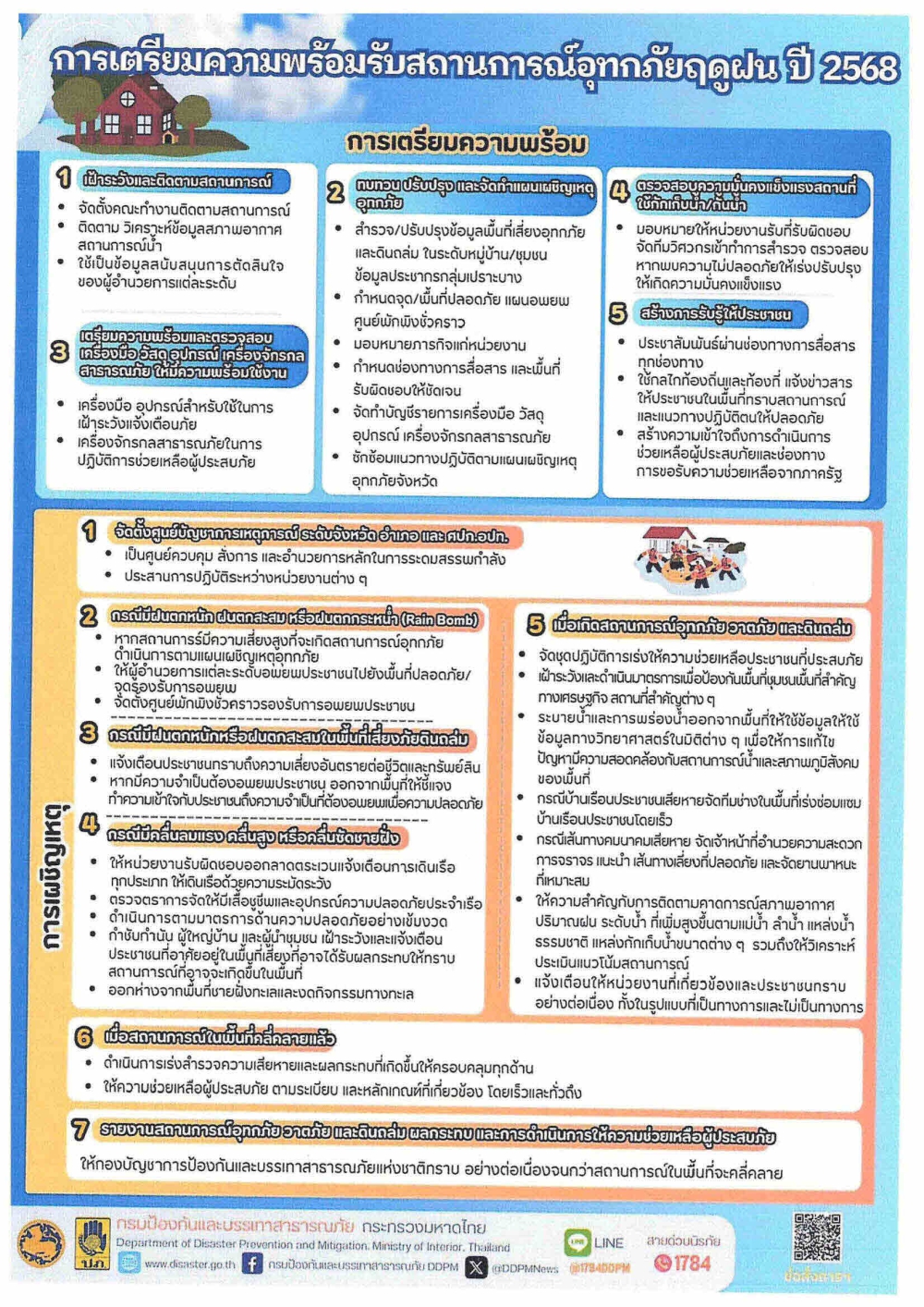 ประชาสัมพันธ์การเตรียมความพร้อมรับสถานการณ์อุทกภัยฤดูฝน