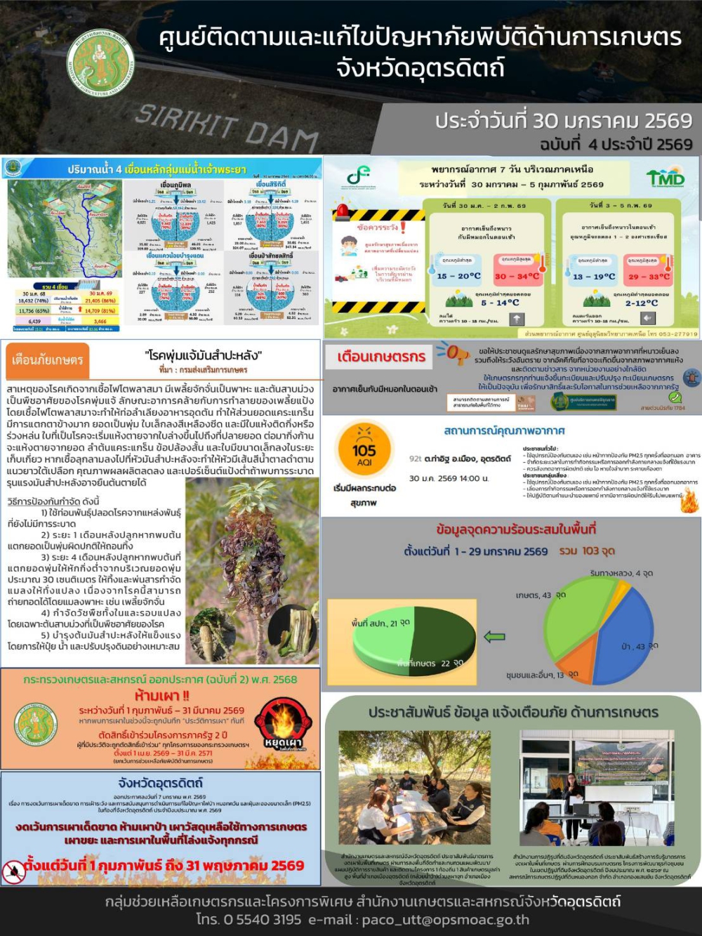 ศูนย์ติดตามและแก้ไขปัญหาภัยพิบัติด้านการเกษตรจังหวัดอุตรดิตถ์