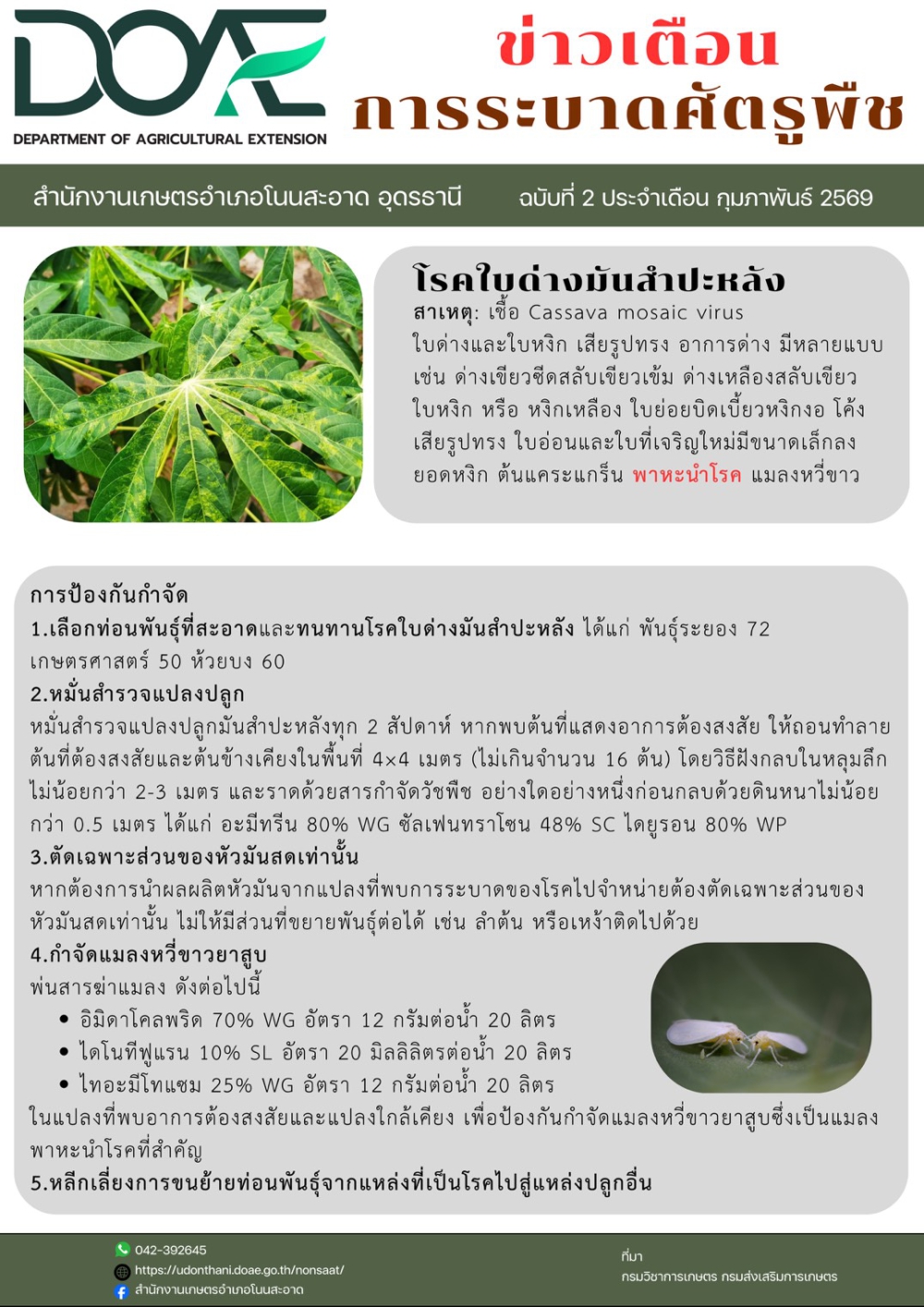 ที่มา : สำนักงานเกษตรจังหวัดอุดรธานี