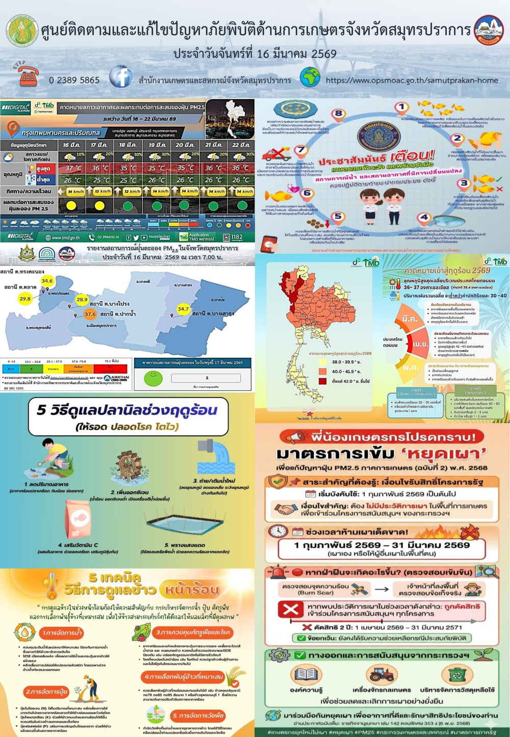ศูนย์ติดตามและแก้ไขปัญหาภัยพิบัติด้านการเกษตรจังหวัดสมุทรปราการ