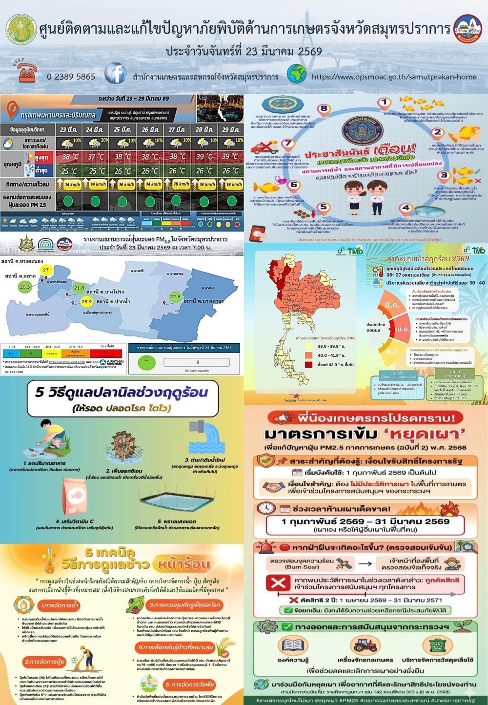 ศูนย์ติดตามและแก้ไขปัญหาภัยพิบัติด้านการเกษตรจังหวัดสมุทรปราการ