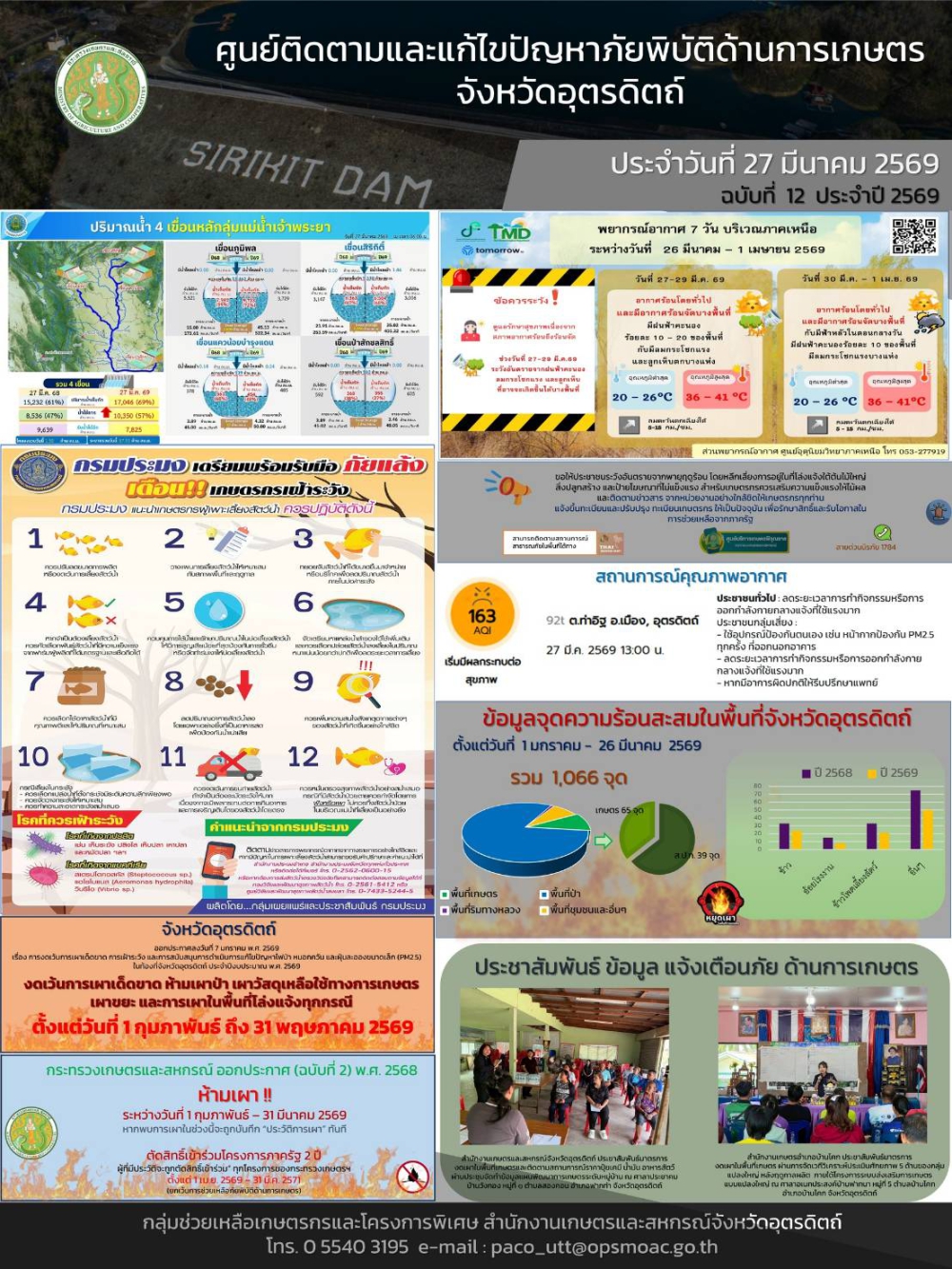 ศูนย์ติดตามและแก้ไขปัญหาภัยพิบัติด้านการเกษตรจังหวัดอุตรดิตถ์