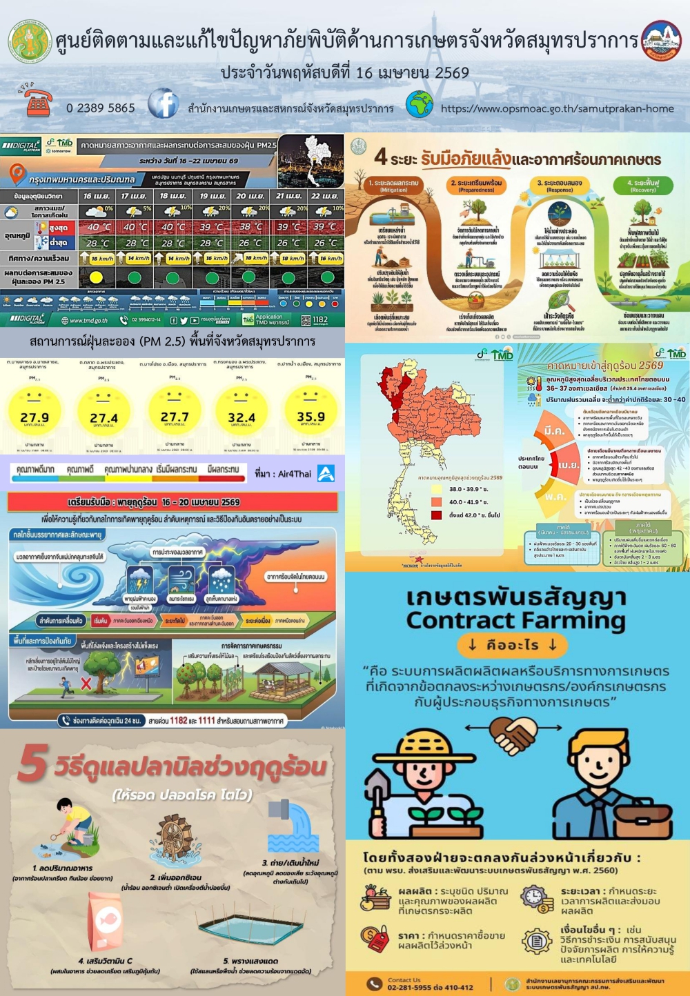 ศูนย์ติดตามและแก้ไขปัญหาภัยพิบัติด้านการเกษตรจังหวัดสมุทรปราการ