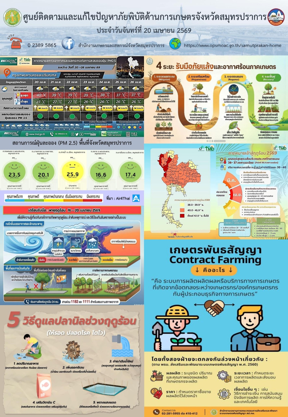 ศูนย์ติดตามและแก้ไขปัญหาภัยพิบัติด้านการเกษตรจังหวัดสมุทรปราการ