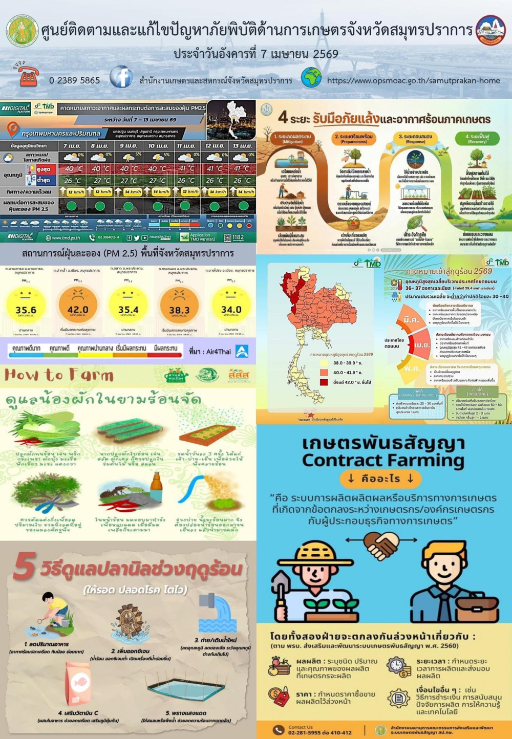 ศูนย์ติดตามและแก้ไขปัญหาภัยพิบัติด้านการเกษตรจังหวัดสมุทรปราการ