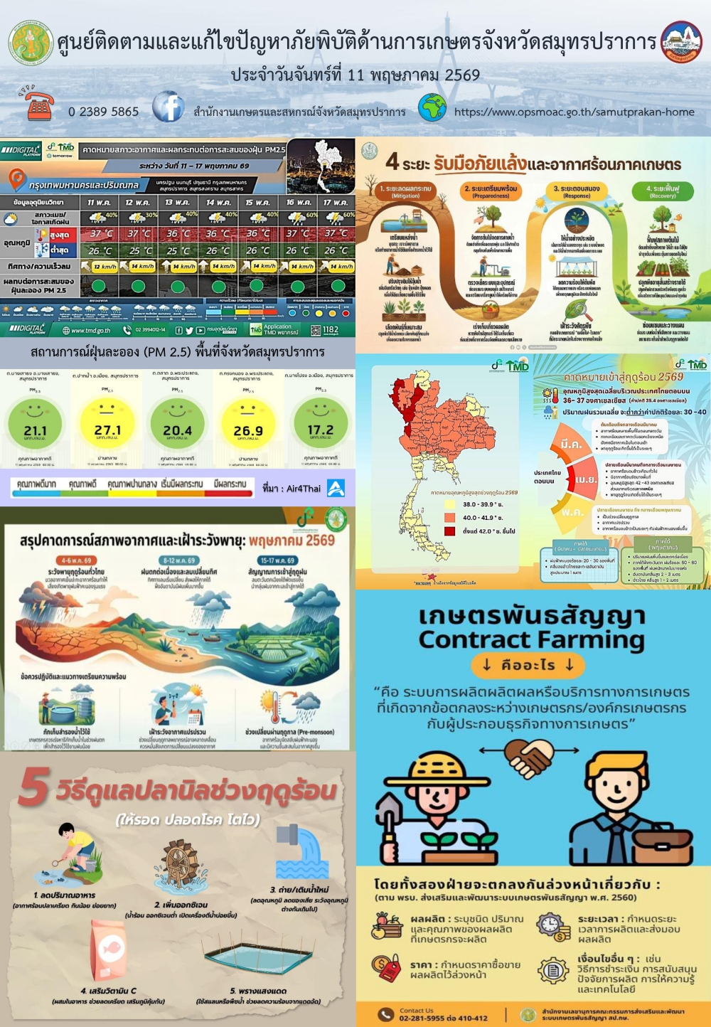 ศูนย์ติดตามและแก้ไขปัญหาภัยพิบัติด้านการเกษตรจังหวัดสมุทรปราการ