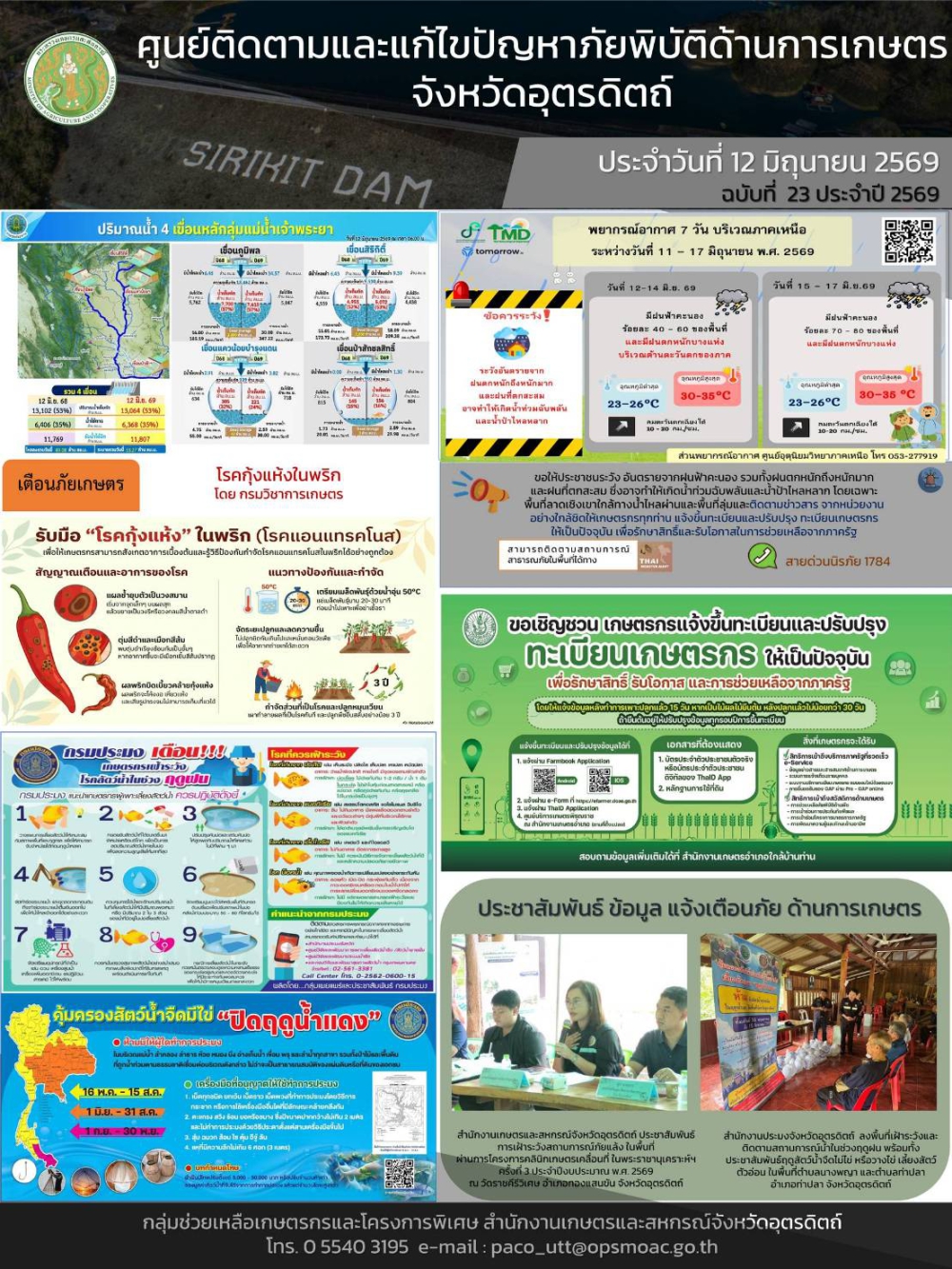 ศูนย์ติดตามและแก้ไขปัญหาภัยพิบัติด้านการเกษตรจังหวัดอุตรดิตถ์