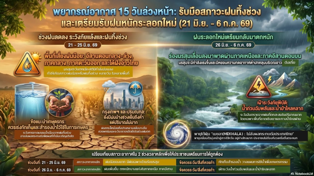 อัพเดทข้อมูลการคาดการณ์ฝน