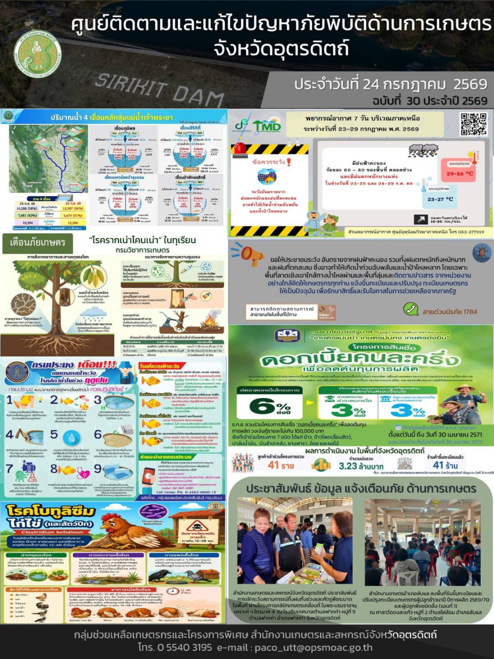 ศูนย์ติดตามและแก้ไขปัญหาภัยพิบัติด้านการเกษตรจังหวัดอุตรดิตถ์